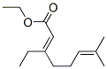 CAS 登录号：63584-40-7， 3-乙基-7-甲基-2,6-辛二烯酸乙酯
