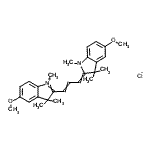 CAS 登录号：6359-31-5， 5-甲氧基-2-[3-(5-甲氧基-1,3,3-三甲基-1,3-二氢-2H-吲哚-2-亚基)-1-丙烯-1-基]-1,3,3-三甲基-3H-吲哚鎓氯化物