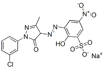 CAS 登录号：6359-96-2， 3-[[1-(3-氯苯基)-4,5-二氢-3-甲基-5-氧代-1H-吡唑-4-基]偶氮]-2-羟基-5-硝基苯磺酸钠