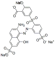 CAS 登录号：6360-12-9， 5-[[2-[(2-氨基-8-羟基-6-磺基-1-萘基)偶氮]-4-磺基苯基]磺酰基]-2-羟基苯甲酸三钠盐