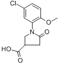 CAS 登录号：63675-21-8， 1-(5-氯-2-甲氧基苯基)-5-氧代-3-吡咯烷羧酸