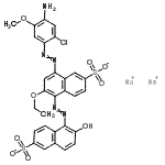 CAS#: 6369-27-3, Disodium 8-[(4-Amino-2-Chloro-5-Methoxyphenyl)Diazenyl]-6-Ethoxy-5-[(2-Hydroxy-6-Sulfonato-1-Naphthyl)Diazenyl]-2-Naphthalenesulfonate