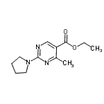CAS#: 637003-39-5, ethyl 4-methyl-2-pyrrolidin-1-yl-pyrimidine-5-carboxylate