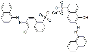 CAS 登录号：6373-10-0， 二[5-羟基-6-(萘基偶氮)萘磺酸]钙