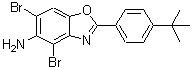 CAS 登录号：637303-01-6， 4,6-二溴-2-[4-(2-甲基-2-丙基)苯基]-1,3-苯并恶唑-5-胺