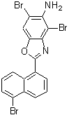 CAS 登录号：637303-04-9， 4,6-二溴-2-(5-溴-1-萘基)-1,3-苯并恶唑-5-胺