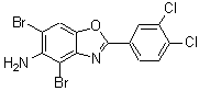 CAS 登录号：637303-13-0， 4,6-二溴-2-(3,4-二氯苯基)-1,3-苯并恶唑-5-胺