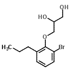 CAS 登录号：63834-60-6， 3-(2-溴-6-丙基苯氧基)-1,2-丙烷二醇