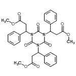 CAS 登录号:63856-18-8, 三甲基3,3',3''-(2,4,6-三氧代-1,3,5-三嗪烷-1,3,5-三基)三(3-苯丙酸酯)