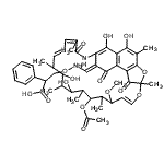 CAS 登录号：63950-99-2， 3-[({(E)-[(9E,19E)-13-乙酰氧基-2,15,17,29-四羟基-11-甲氧基-3,7,12,14,16,18,22-七甲基-6,23,27-三氧代-8,30-二氧杂-24-氮杂四环[23.3.1.1<sup>4,7</sup>.0<sup>5,28</sup>]三十碳-1(28),2,4,9,19,21,25(29)-庚A烯-26-亚基]甲基}氨基)氧基]-2-苯丙酸