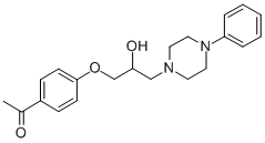 CAS 登录号：63990-49-8， 4'-[2-羟基-3-(4-苯基哌嗪基)丙氧基]苯乙酮