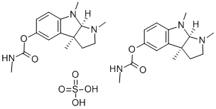 CAS 登录号：64-47-1， 毒扁豆碱硫酸盐
