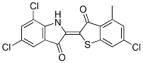 CAS#: 6406-10-6, 5,7-Dichloro-2-[6-Chloro-4-Methyl-3-Oxobenzo[b]Thiophen-2(3H)-Ylidene]-1H-Indol-3(2H)-One