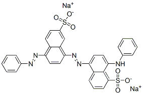 CAS 登录号：6406-30-0， 8-(苯基氨基)-5-[[4-(苯基偶氮)-7-磺酸基-1-萘基]偶氮]萘磺酸二钠