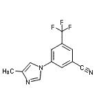 CAS 登录号：641571-12-2， 3-(4-甲基-1H-咪唑-1-基)-5-(三氟甲基)苯甲腈