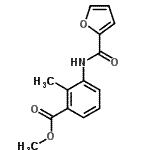 CAS 登录号：641604-61-7， 甲基3-(2-呋喃并基氨基)-2-甲基苯甲酸酯