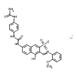 CAS 登录号：6417-30-7， 钠7-{[(4-乙酰氨基苯基)氨基甲酰]氨基}-4-羟基-3-[(2-甲氧基苯基)偶氮]-2-萘磺酸酯