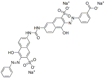 CAS 登录号：6420-40-2， 3-[[1-羟基-6-[[[[5-羟基-6-(苯基偶氮)-7-磺酸基-2-萘基]氨基]羰基]氨基]-3-磺酸基-2-萘基]偶氮]苯甲酸三钠
