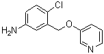 CAS 登录号：642084-31-9， 4-氯-3-[(3-吡啶基氧基)甲基]苯胺