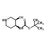 CAS#: 642478-29-3, 2-Methyl-2-propanyl [(3R,4S)-3-hydroxy-4-piperidinyl]carbamate