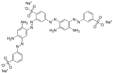 CAS 登录号：6428-26-8， 2,4-二[[2,4-二氨基-5-[(3-磺酸基苯基)偶氮]苯基]偶氮]苯磺酸三钠