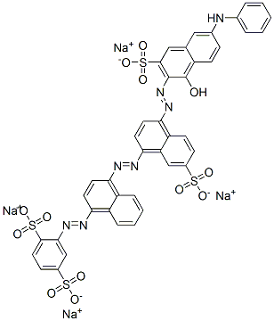 CAS 登录号：6428-58-6， 2-[[4-[[4-[[1-羟基-6-(苯基氨基)-3-磺酸基-2-萘基]偶氮]-7-磺酸基-1-萘基]偶氮]-1-萘基]偶氮]苯-1,4-二磺酸四钠