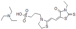 CAS 登录号：64375-47-9， 2-(2-(3-乙基-4-氧代-2-硫代-5-噻唑烷基亚基)亚乙基)-3-噻唑烷丙烷磺酸与 N,N-二乙基乙胺(1:1)的化合物