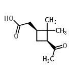 CAS 登录号：64396-97-0， [(1S,3S)-3-乙酰基-2,2-二甲基环丁基]乙酸
