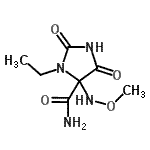 CAS 登录号：644972-61-2， 3-乙基-4-(甲氧基氨基)-2,5-二氧代-4-咪唑烷甲酰胺