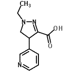 CAS#: 649766-28-9, 1-Ethyl-4-(3-pyridinyl)-4,5-dihydro-1H-pyrazole-3-carboxylic acid