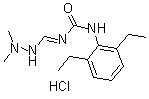 CAS 登录号：65009-07-6， N-(2,6-二乙基苯基)-N-((二甲基氨基)亚氨基甲基)-脲单盐酸盐