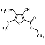 CAS 登录号：650615-91-1， 乙基3-甲基-5-(甲硫基)-4-乙烯基-2-噻吩羧酸酯