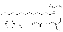 CAS 登录号：65086-64-8， 2-甲基-2-丙烯酸 2-(二乙基氨基)乙基酯与苯乙烯和 2-甲基-2-丙烯酸十三烷基酯聚合物