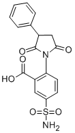 CAS 登录号：65116-58-7， 5-(氨基磺酰基)-2-(2,5-二氧代-3-苯基-1-吡咯烷基)苯甲酸