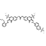 CAS#: 65186-16-5, Trisodium 6-(2-{6-[({(6E)-6-[(2-methoxyphenyl)hydrazono]-5-oxo-7-sulfonato-5,6-dihydro-2-naphthalenyl}carbamoyl)amino]-1-oxo-3-sulfonato-2(1H)-naphthalenylidene}hydrazino)-2-naphthalenesulfonate