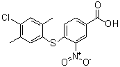 CAS 登录号：652967-64-1， 4-[(4-氯-2,5-二甲基苯基)硫基]-3-硝基苯甲酸