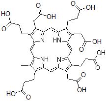 CAS#: 65406-45-3, 3,3',3'',3'''-[3,8,13-Tris(carboxymethyl)-18-methyl-2,7,12,17-porphyrintetrayl]tetrapropanoic acid