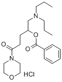 CAS 登录号：65446-89-1， 4-(4-(苯甲酰氧基)-5-(二丙基氨基)-1-氧代戊基)-吗啉单盐酸盐