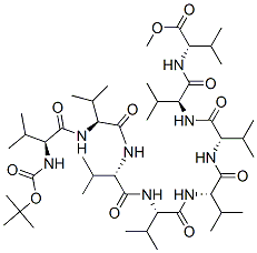 CAS 登录号：65519-02-0， 叔-丁基氧羰基缬氨酰-缬氨酰-缬氨酰-缬氨酰-缬氨酰-缬氨酰-缬氨酰-缬氨酸甲酯