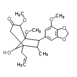 CAS#: 65527-34-6, 5-Allyl-8-hydroxy-1,2-dimethoxy-7-(7-methoxy-1,3-benzodioxol-5-yl)-6-methylbicyclo[3.2.1]octan-3-one