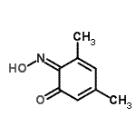 CAS 登录号：65695-48-9， (6Z)-6-(羟基亚胺)-3,5-二甲基-2,4-环己二烯-1-酮