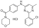 CAS 登录号：65789-87-9， 4-(4-((2-(2-氯苯基)-6-甲基-4-嘧啶基)氨基)苯甲酰基)-吗啉单盐酸盐