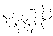 CAS#: 65792-05-4, 6-[[2,6-Dihydroxy-4-Methoxy-3-Methyl-5-(1-Oxobutyl)Phenyl]Methyl]-3,5-Dihydroxy-4,6-Dimethyl-2-(2-Methyl-1-Oxobutyl)-2,4-Cyclohexadien-1-One