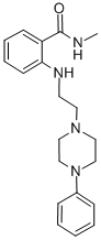 CAS 登录号：65883-73-0， N-甲基-2-((2-(4-苯基-1-哌嗪基)乙基)氨基)苯甲酰胺