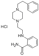 CAS 登录号：65883-74-1， 2-((2-(4-(2-苯基乙基)-1-哌嗪基)乙基)氨基)-苯甲酰胺单盐酸盐