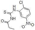 CAS 登录号：6599-87-7， N-[(2-氯-5-硝基-苯基)硫代氨基甲酰]丙酰胺