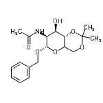 结构式 CAS# 66026-10-6, 苄基(5Xi)-2-乙酰氨基-2-脱氧-4,6-O-异亚丙基-alpha-D-来苏-吡喃己糖苷