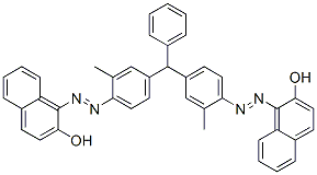 CAS#: 66085-68-5, 1,1'-[(Phenylmethylene)Bis[(2-Methyl-4,1-Phenylene)Azo]]Bis(2-Naphthol)