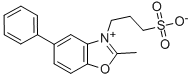 CAS 登录号：66142-15-2， 2-甲基-5-苯基-3-(3-磺基丙基)苯并恶唑鎓氢氧化物内盐