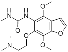 CAS 登录号：66202-98-0， 1-(4,7-二甲氧基-6-(2-(二甲基氨基)乙氧基)-5-苯并呋喃基)-3-甲基-脲